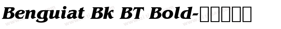 Benguiat Bk BT Bold字体转换